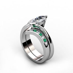 Fitted Pave Set Wedding Ring 1 2